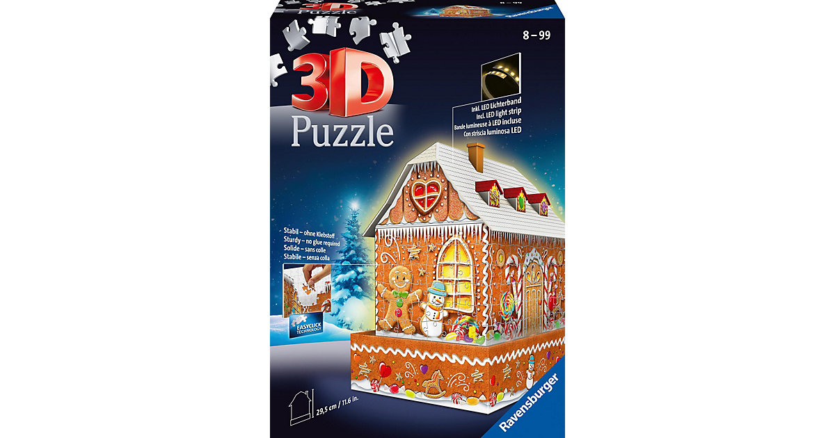 3D-Puzzle Gingerbread House Night Edition, 216 Teile 3D-Puzzle Gingerbread House Night Edition, 216 Teile von Ravensburger