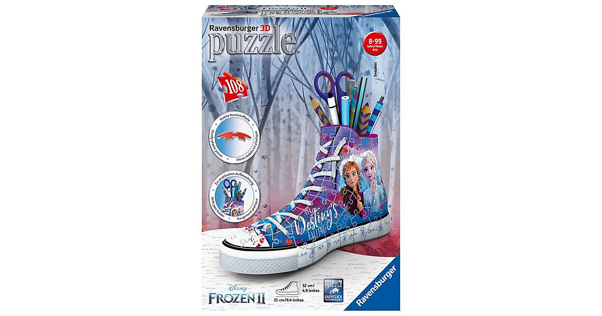 3D-Puzzle Sneaker Utensilo, H12 cm, 108 Teile, Die Eiskönigin 3D-Puzzle Sneaker Utensilo, H12 cm, 108 Teile, Die Eiskönigin von Ravensburger