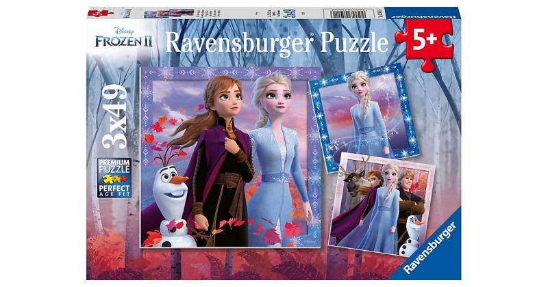 3er Set Puzzle, je 49 Teile, 21x21 cm, Frozen 2 von Ravensburger