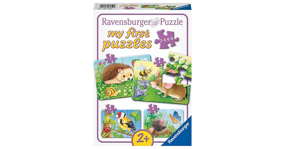4-tlg. Puzzle Set, 2,4,6+8 Teile, 21x15 cmSüße Gartenbewohner 4-tlg. Puzzle Set, 2,4,6+8 Teile, 21x15 cmSüße Gartenbewohner von Ravensburger