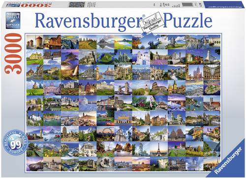 Ravensburger Puzzle - 99 Beautiful Places in Europe 17080 99 Beautiful Places in Europe 1St. von Ravensburger