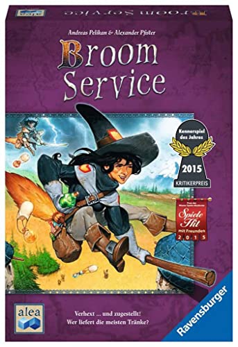 Ravensburger 26917 - Broom Service, Strategiespiel für 2-5 Spieler ab 10 Jahren, alea Spiele, Spielereihe von Ravensburger