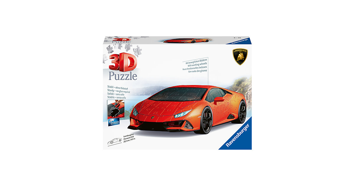 3D-Puzzle Lamborghini Huracan Evo, 108 Teile 3D-Puzzle Lamborghini Huracan Evo, 108 Teile von Ravensburger
