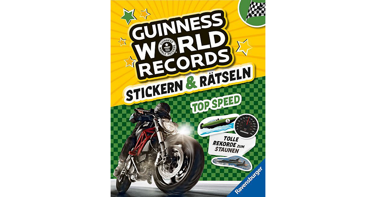 Buch - Guinness World Records Stickern und Rätseln: Top Speed von Ravensburger