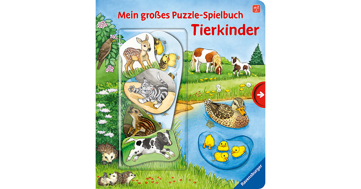 Buch - Mein großes Puzzle-Spielbuch: Tierkinder von Ravensburger