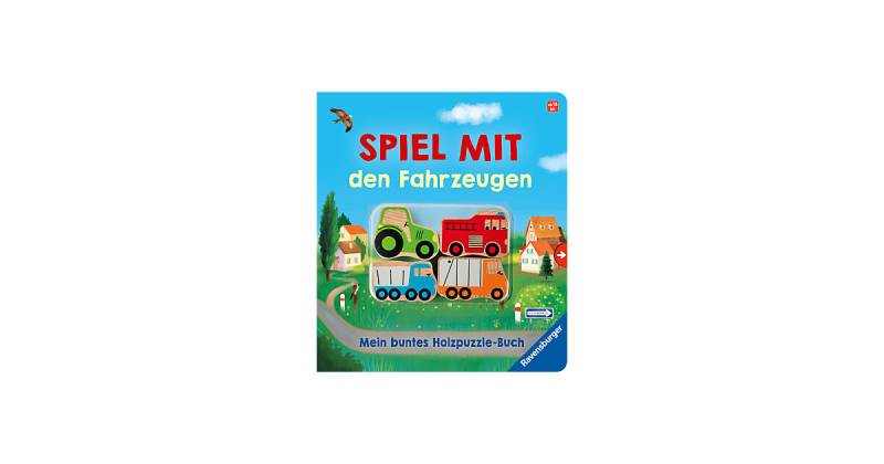 Buch - Spiel mit den Fahrzeugen: Mein buntes Holzpuzzle-Buch von Ravensburger