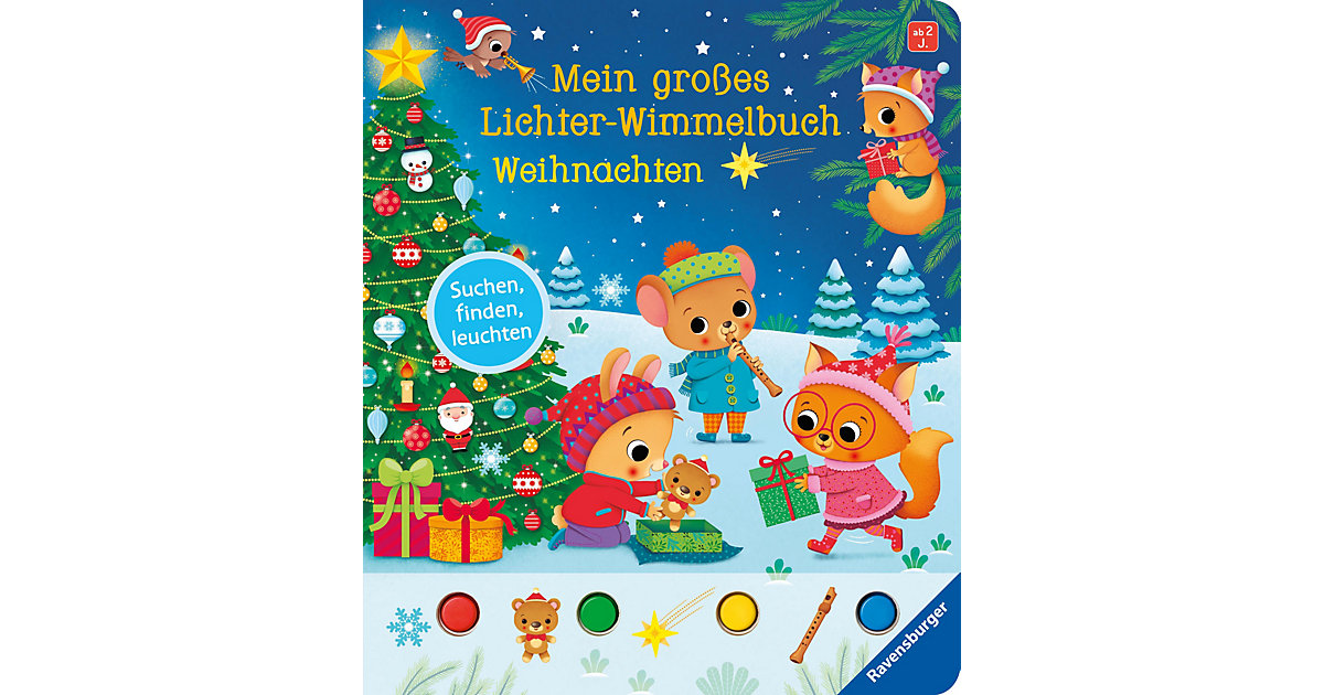 Buch - Weihnachtliches Lichter-Wimmelbuch von Ravensburger