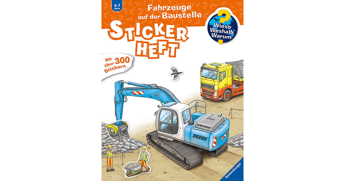 Buch - Wieso? Weshalb? Warum? Stickerheft: Fahrzeuge auf der Baustelle Buch - Wieso? Weshalb? Warum? Stickerheft: Fahrzeuge auf der Baustelle von Ravensburger
