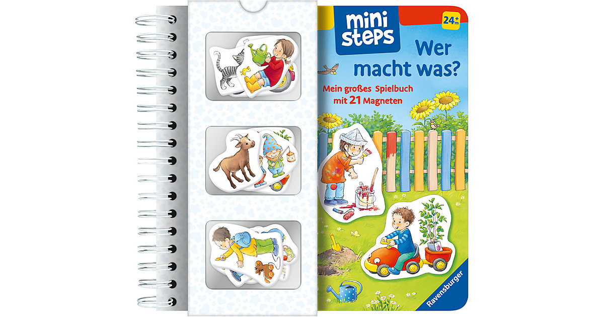 Buch - ministeps: Wer macht was? Mein großes Spielbuch mit 21 Magneten von Ravensburger