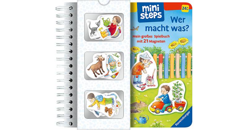 Buch - ministeps: Wer macht was? Mein großes Spielbuch mit 21 Magneten von Ravensburger