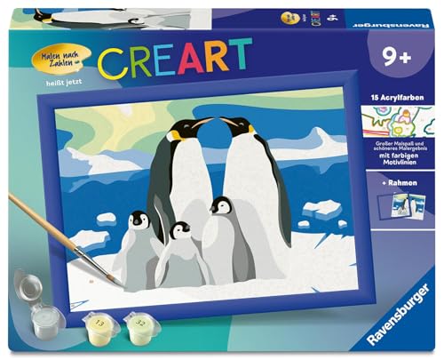 CreArt, Malen nach Zahlen Kinder - Pinguin-Familie CreArt, Malen nach Zahlen Kinder - Pinguin-Familie von Ravensburger