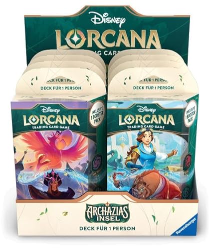 Disney Lorcana Trading Card Game: Archazias Insel - Display mit 8 Starter Decks (Deutsch) von Ravensburger