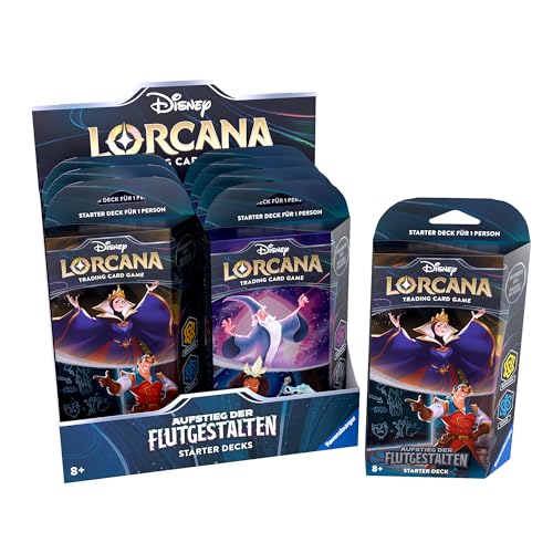 Disney Lorcana Trading Card Game: Aufstieg der Flutgestalten - Display mit 8 Starter Decks (Deutsch) von Ravensburger
