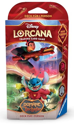 Disney Lorcana Trading Card Game: Domäne von Dschafar - Rubin und Stahl Deck für 1 Person (Deutsch) von Ravensburger