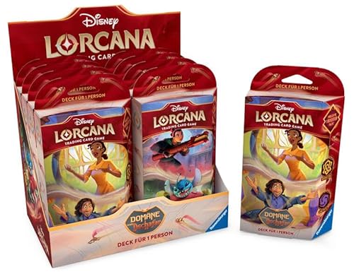 Disney Lorcana: Domäne von Dschafar - Starter Deck Display mit 8 Starter Decks (Deutsch) von Ravensburger