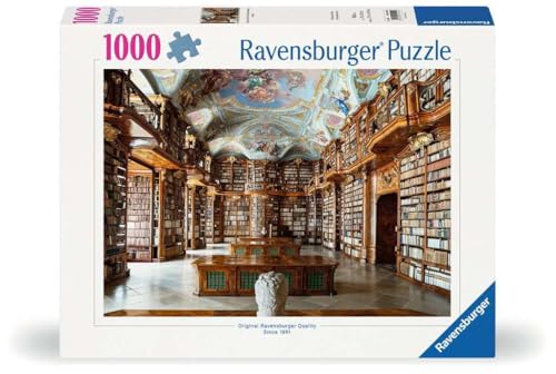 Ravensburger Puzzle 12001440 - Library at St. Florian Monastery, Austria - 1000 Teile Puzzle für Erwachsene und Kinder ab 14 Jahren von Ravensburger