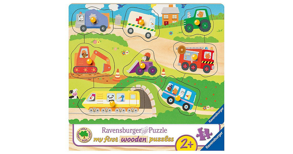 Holz-Puzzle, 8 Teile, 24x18 cm, Lieblingsfahrzeuge Holz-Puzzle, 8 Teile, 24x18 cm, Lieblingsfahrzeuge von Ravensburger
