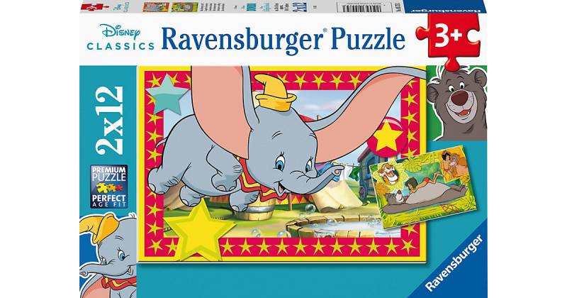 Kinderpuzzle 05575 - Das Abenteuer ruft! - 2x12 Teile Disney Puzzle von Ravensburger