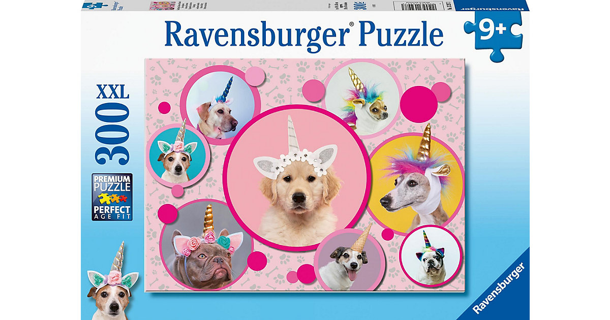 Kinderpuzzle - Knuffige Einhorn-Hunde - 300 Teile Puzzle von Ravensburger