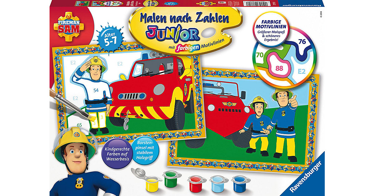 Malen nach Zahlen Junior Feuerwehrmann Sam von Ravensburger