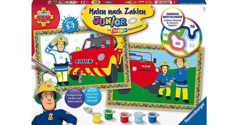 Malen nach Zahlen Junior Feuerwehrmann Sam von Ravensburger