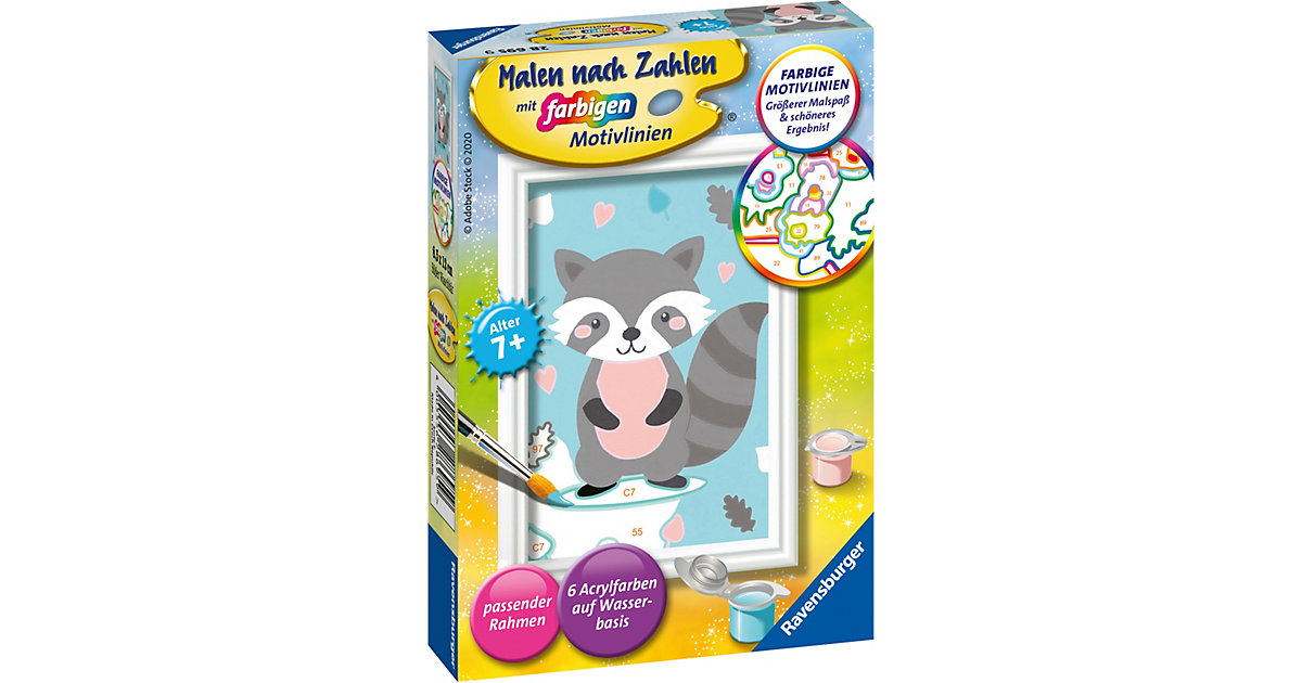 Malen nach Zahlen - Süßer Waschbär von Ravensburger