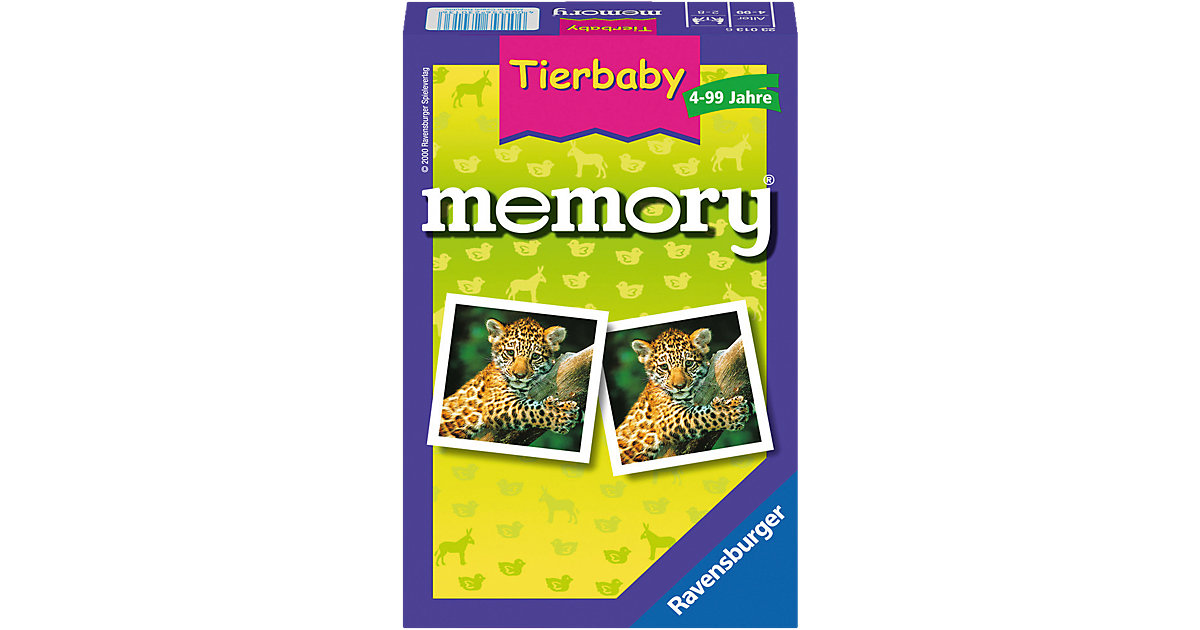 Mitbringspiel memory®, 48 Karten (24 Paare), Tierbaby von Ravensburger