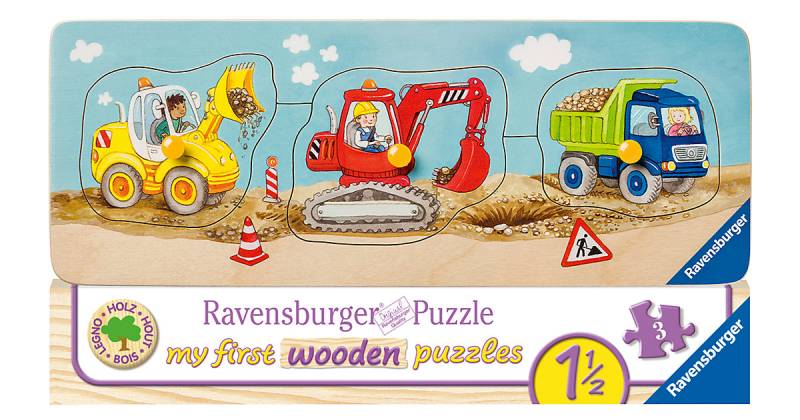 My First Wooden Puzzle Die kleine Baustelle, 9 Teile von Ravensburger