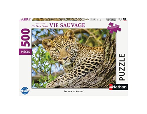 Nathan 87316 Puzzle 500 Teile - Leopardenaugen - Erwachsene und Kinder ab 12 Jahren - Hochwertiges Puzzle - Perfekte Einbettung - Wild Life Collection - 87316 von Ravensburger