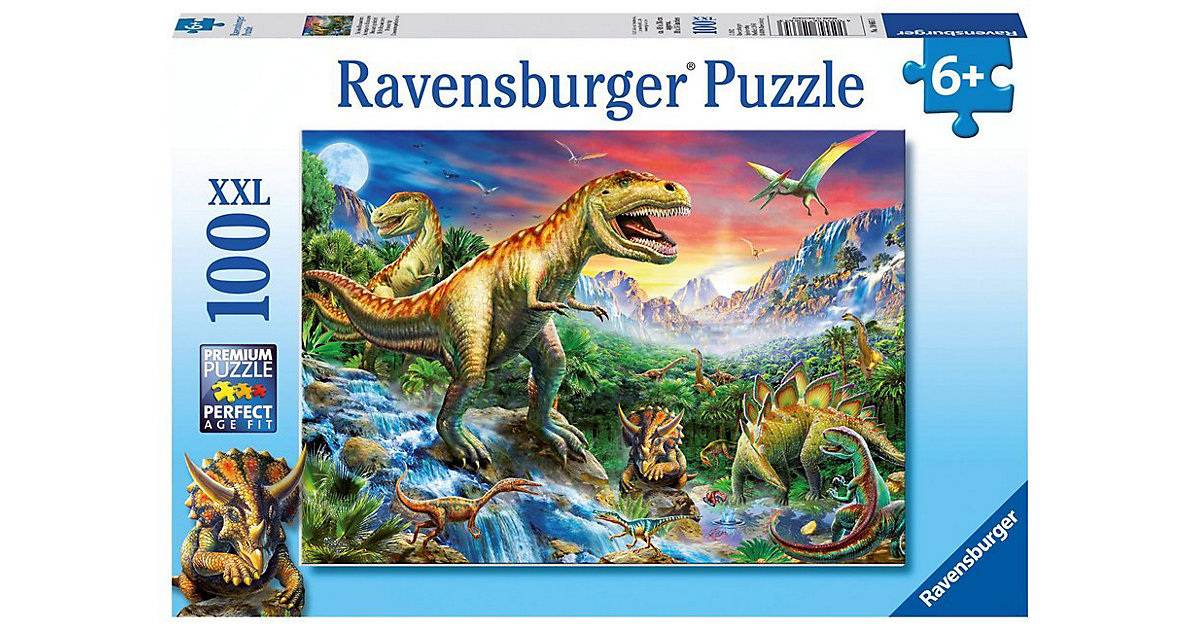 Puzzle, 100 Teile XXL, 49x36 cm, Bei den Dinosauriern von Ravensburger