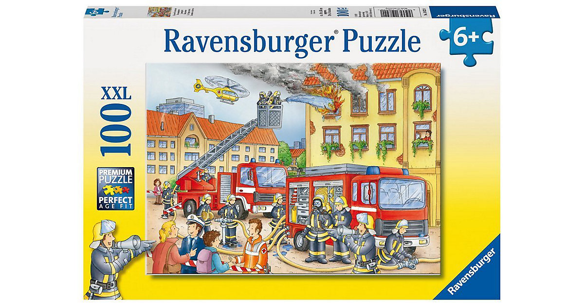 Puzzle, 100 Teile XXL, 49x36 cm, Unsere Feuerwehr von Ravensburger