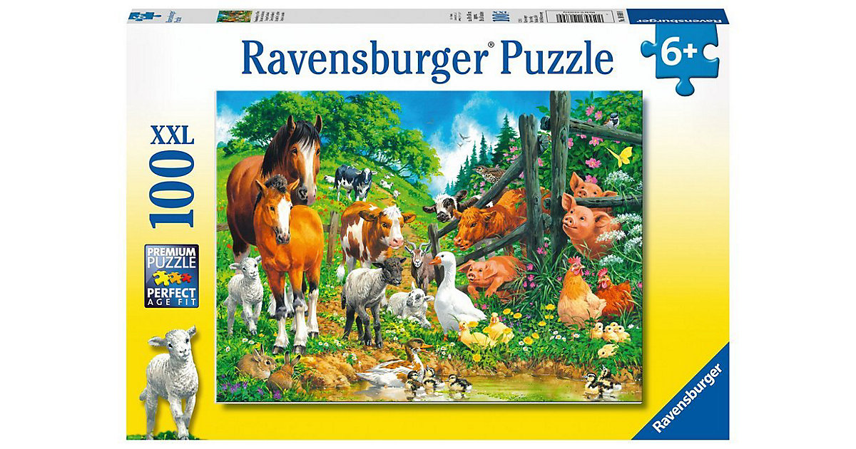 Puzzle, 100 Teile XXL, 49x36 cm, Versammlung der Tiere Puzzle, 100 Teile XXL, 49x36 cm, Versammlung der Tiere von Ravensburger