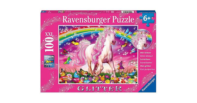 Puzzle, 100 Teile XXL, 49x36 cm, mit Glitzer, Pferdetraum von Ravensburger