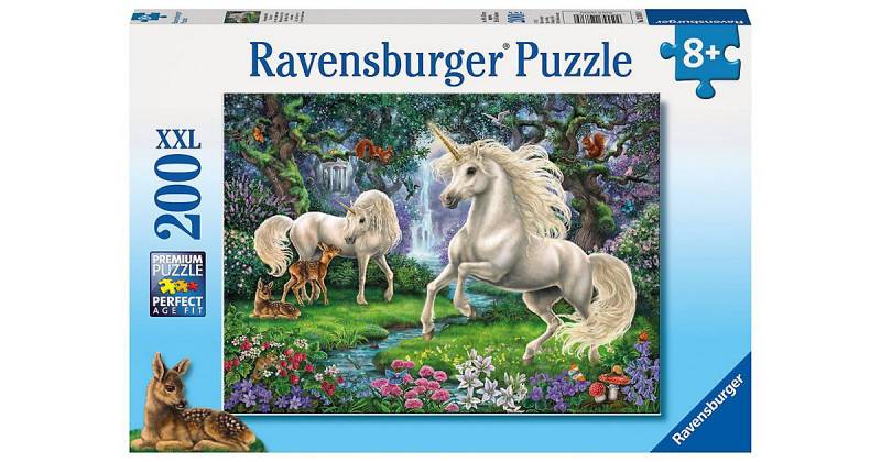 Puzzle, 200 Teile XXL, 49x36 cm, Geheimnisvolle Einhörner von Ravensburger