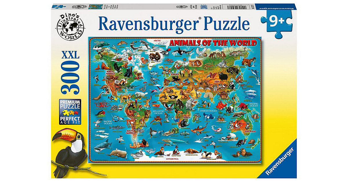 Puzzle, 300 Teile XXL, 49x36 cm, Tiere rund um die Welt Puzzle, 300 Teile XXL, 49x36 cm, Tiere rund um die Welt von Ravensburger