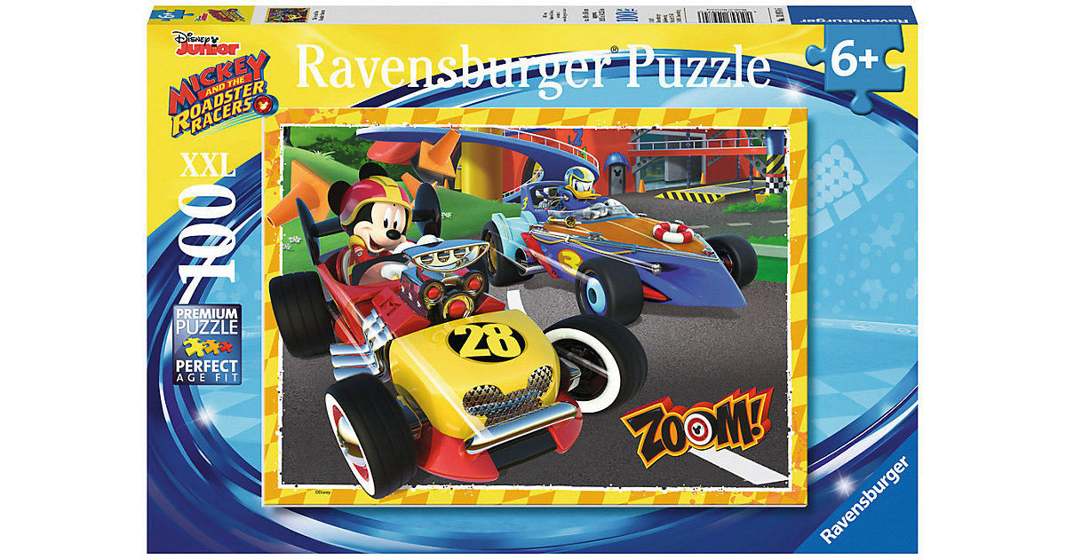 Puzzle 100 Teile XXL Mickey und die flinken Flitzer Go Mickey! von Ravensburger
