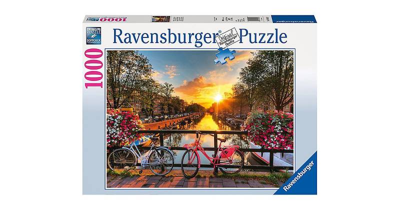 Puzzle 1000 Teile, 70x50 cm, Fahrräder in Amsterdam von Ravensburger