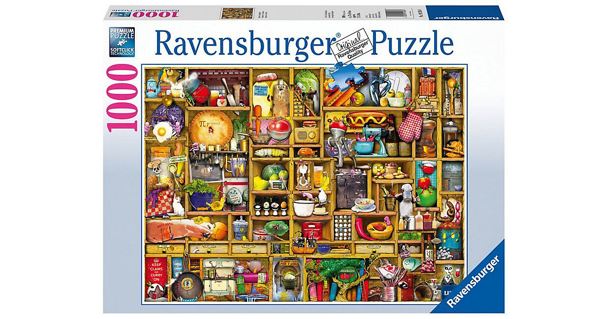 Puzzle 1000 Teile, 70x50 cm, Kurioses Küchenregal von Ravensburger