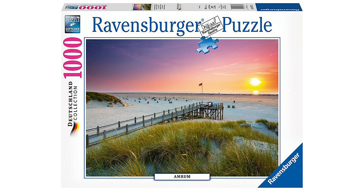 Puzzle 1000 Teile, 70x50 cm, Sonnenuntergang über Amrum Puzzle 1000 Teile, 70x50 cm, Sonnenuntergang über Amrum von Ravensburger