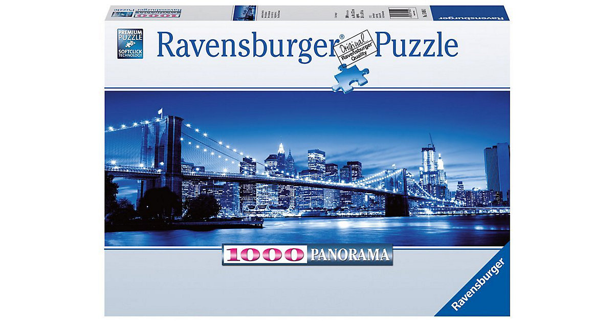 Puzzle 1000 Teile, 98x37 cm, Panorama, Leuchtendes New York Puzzle 1000 Teile, 98x37 cm, Panorama, Leuchtendes New York von Ravensburger