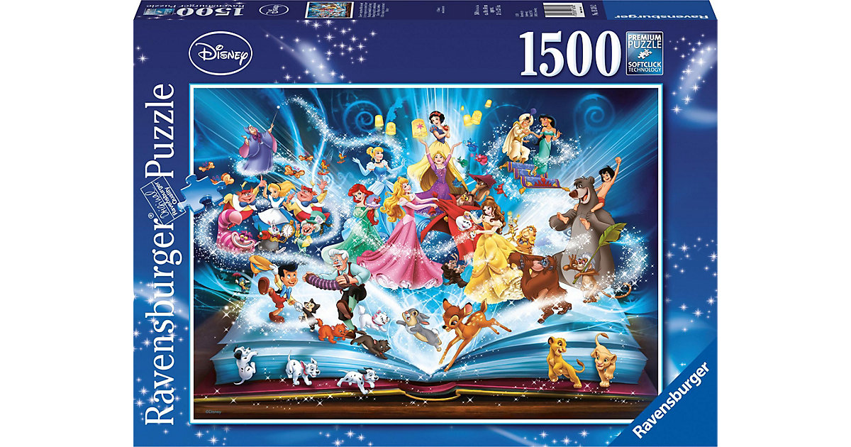 Puzzle 1500 Teile, 80x60 cm, Disney's magisches Märchenbuch von Ravensburger
