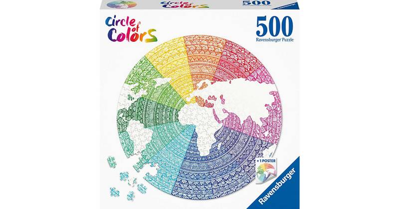 Puzzle 17168 Circle of Colors - Mandala 500 Teile Puzzle von Ravensburger
