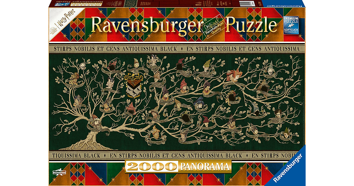 Puzzle 17299 - Familienstammbaum - 2000 Teile Harry Potter Panorama Puzzle von Ravensburger