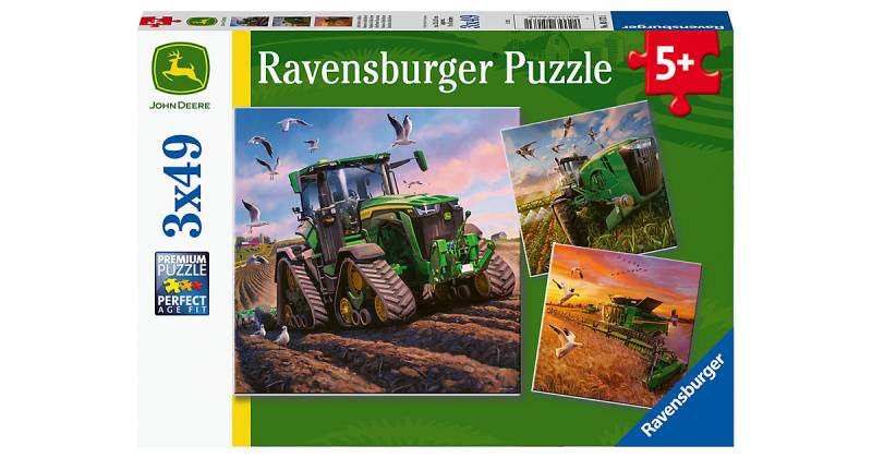 Puzzle 3 x 49 Teile Seasons of John Deere von Ravensburger