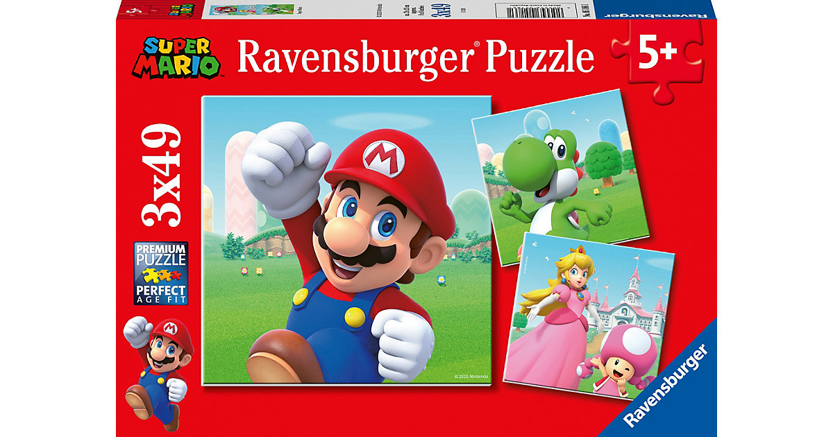 Puzzle 3 x 49 Teile Super Mario von Ravensburger