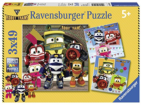 Ravensburger Italy - Robot Trains Puzzle 3 x 49 Teile, 08047 von Ravensburger