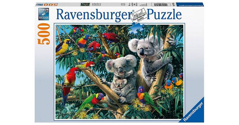 Puzzle 500 Teile, 49x36 cm, Koalas im Baum von Ravensburger