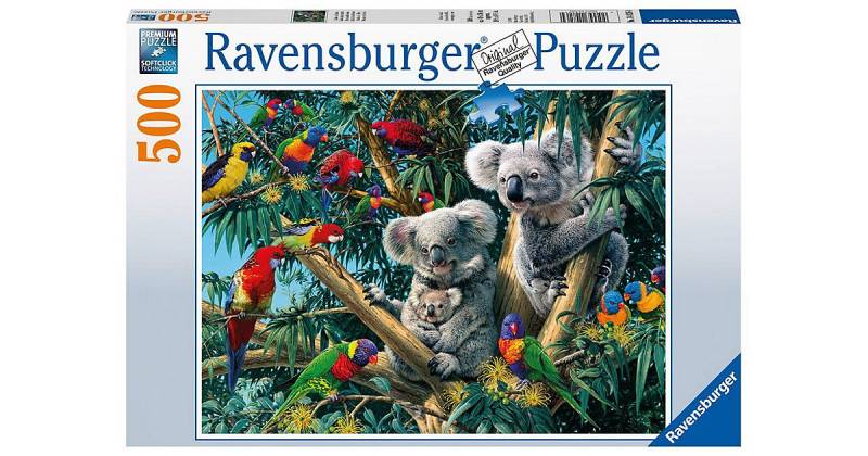 Puzzle 500 Teile, 49x36 cm, Koalas im Baum von Ravensburger