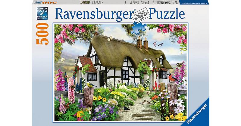 Puzzle 500 Teile, 49x36 cm, Verträumtes Cottage von Ravensburger