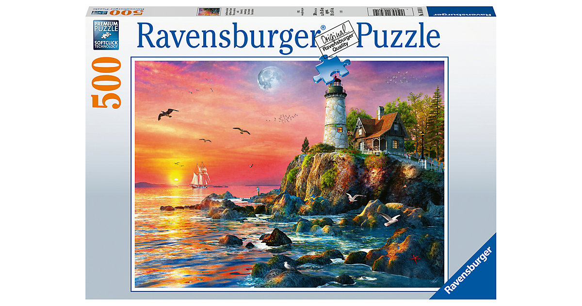 Ravensburger Puzzle 16581 - Leuchtturm am Abend - 500 Teile Puzzle Erwachsene und Kinder ab 12 Jahren  Kinder von Ravensburger